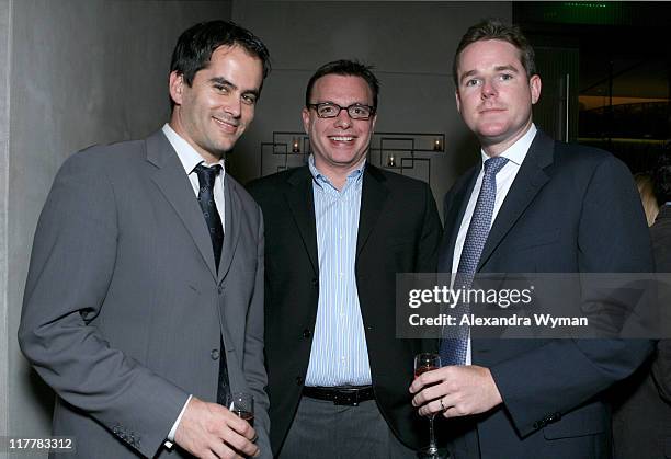 Dar Rollins, David Lust and Chris Hart during Hennessy Higher Marques Dinner Hosted by Bonnie Somerville in Los Angeles, CA, United States.