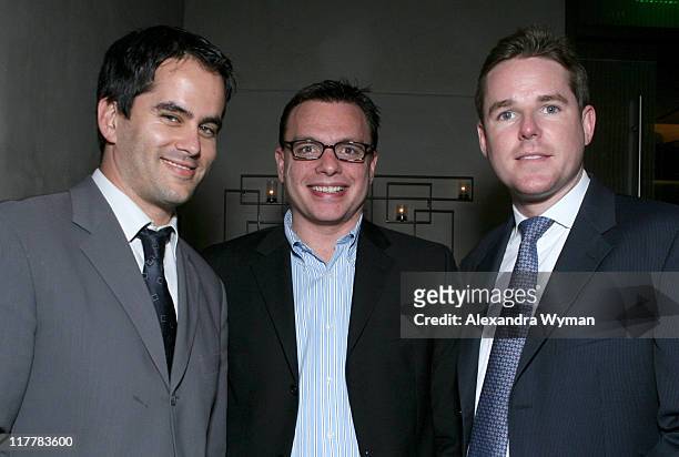 Dar Rollins, David Lust and Chris Hart during Hennessy Higher Marques Dinner Hosted by Bonnie Somerville in Los Angeles, CA, United States.
