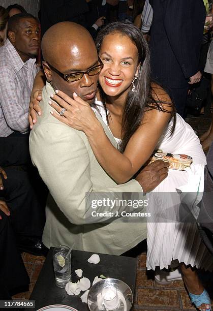 Antonio "L.A." Reid and Erica Reid during L.A. Reid Birthday Celebration - Inside at Cipriani's in New York City, New York, United States.