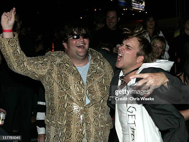 Jason Davis and Chad Muska during American Eagle Outfitters Rocks Los Angeles with a Back to School Tailgate Party - Inside at Hollywood Lot in...