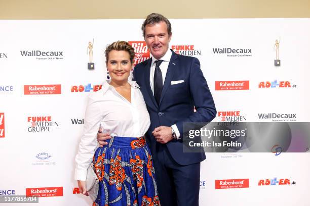 German singer Jenny Juergens and her brother DJ John Juergens alias John Munich attend the annual "Goldene Bild der Frau" award on October 23, 2019...