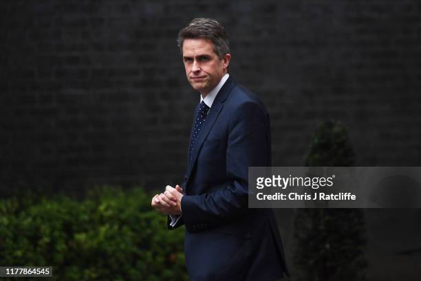 Education Secretary Gavin Williamson arrives in Downing Street on October 23, 2019 in London, England. As the government awaits a response from the...