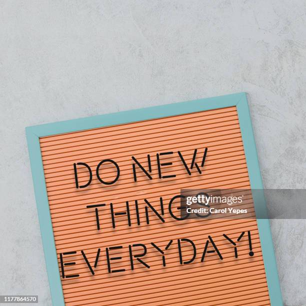 do new thing everyday text - creativity word stock pictures, royalty-free photos & images