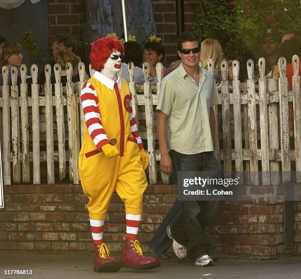 Ronald McDonald & Andrew Firestone in front of the Ivy