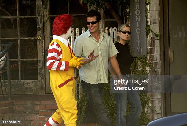Ronald McDonald & Andrew Firestone, Jen Schefft in front of the Ivy