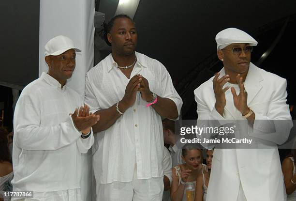 Russell Simmons, Lennox Lewis, and LL Cool J at the PS2 Estate