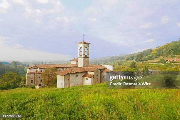 astino valley with old abbey, near bergamo - monastero foto e immagini stock