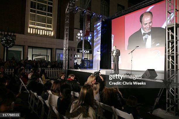 Atmosphere during Baccarat Presents the Lighting of the UNICEF Crystal Snowflake and Chandelier Display on Rodeo Drive - Lighting Ceremony at Rodeo...