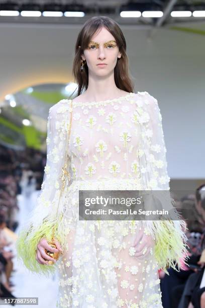 Model walks the runway during the Valentino Womenswear Spring/Summer 2020 show as part of Paris Fashion Week on September 29, 2019 in Paris, France.