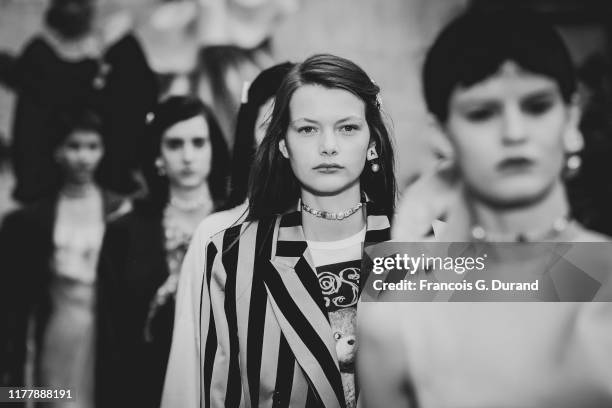 Models walk the runway during the Paul & Joe Womenswear Spring/Summer 2020 show as part of Paris Fashion Week on September 29, 2019 in Paris, France.