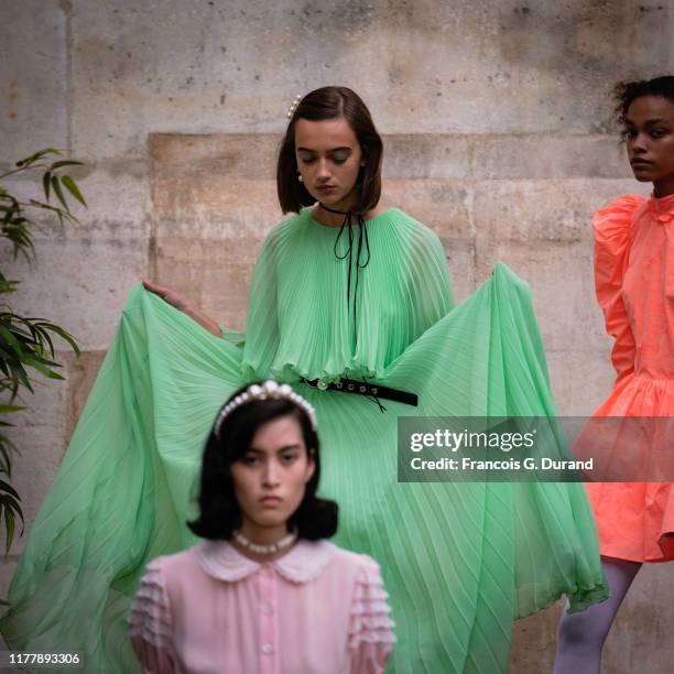 Model walks the runway during the Paul & Joe Womenswear Spring/Summer 2020 show as part of Paris Fashion Week on September 29, 2019 in Paris, France.