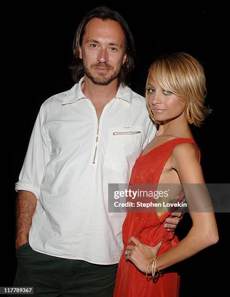 Marc Newson, designer, and Nicole Richie during Nicole Richie Kicks Off Fashion Week With A Journey Into The House of Samsonite at The New Space in...
