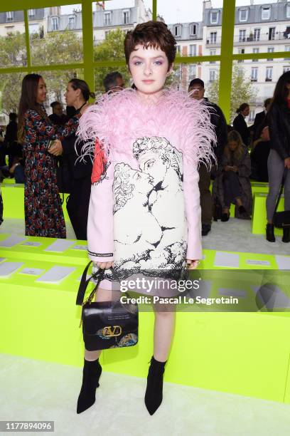 Lachlan Watson attends the Valentino Womenswear Spring/Summer 2020 show as part of Paris Fashion Week on September 29, 2019 in Paris, France.