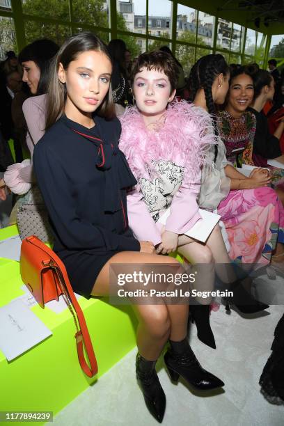 Iris Law and Lachlan Watson attend the Valentino Womenswear Spring/Summer 2020 show as part of Paris Fashion Week on September 29, 2019 in Paris,...