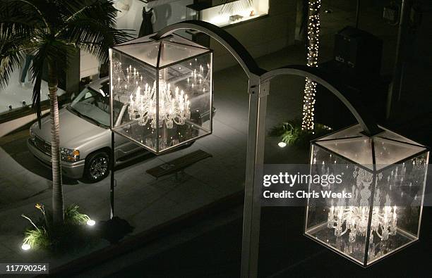 Atmosphere during Baccarat Presents the Lighting of the UNICEF Crystal Snowflake and Chandelier Display on Rodeo Drive - Lighting Ceremony at Rodeo...