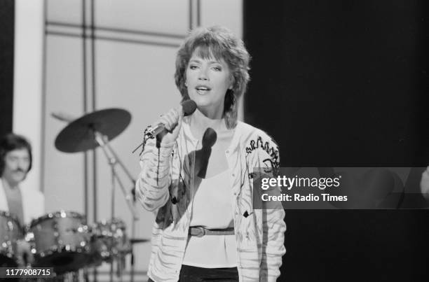 Singer Kiki Dee performing on the BBC television series 'The Two Ronnies', October 4th 1981.