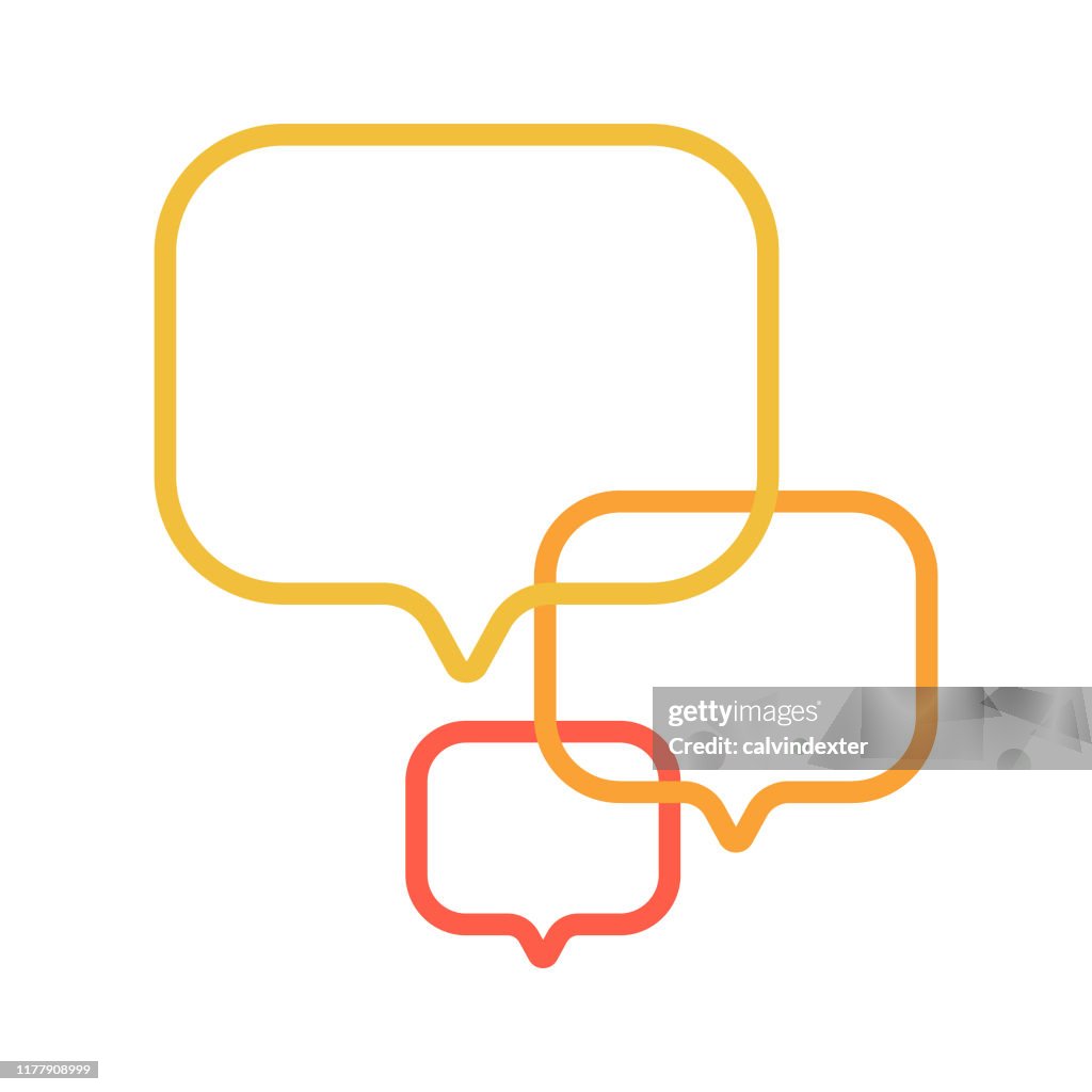 Online-Messaging-Sprechblasen-Symbol-Design