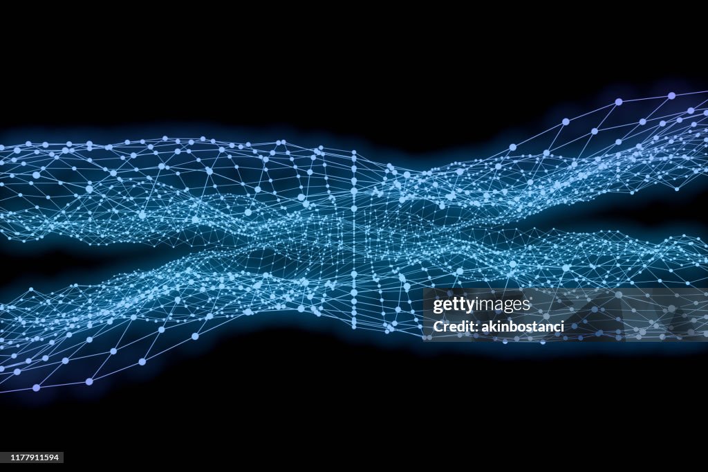 Global Digital Mesh Network Blockchain Technology High-Res Vector ...