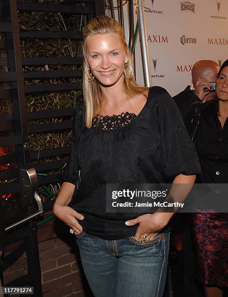 Natasha Henstridge during Maxim's 8th Annual Hot 100 Party - Inside at The Gansevoort Hotel in New York City, New York, United States.
