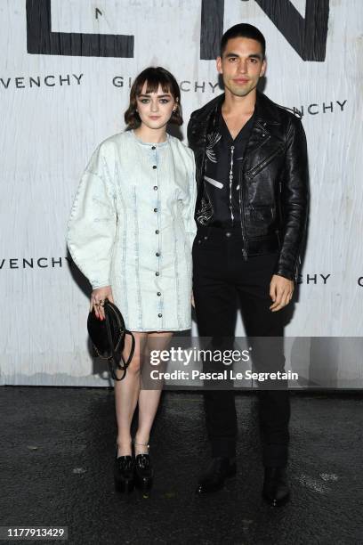 Maisie Williams and Reuben Selby attend the Givenchy Womenswear Spring/Summer 2020 show as part of Paris Fashion Week on September 29, 2019 in Paris,...