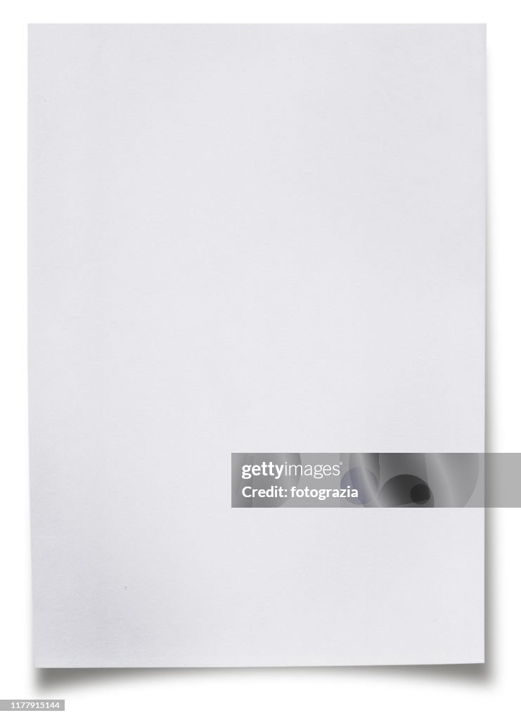 Blank White Paper Sheet