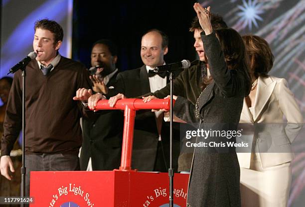 Isaiah Washington, Bryan Greenberg, Alyssa Milano, Howie Day and Linda Briskman, Mayor of Beverly Hills