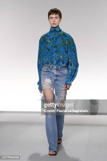 Model walks the runway during the Givenchy Womenswear Spring/Summer 2020 show as part of Paris Fashion Week on September 29, 2019 in Paris, France.