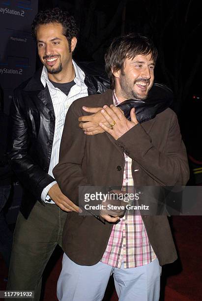 Guy Oseary and David Arquette during Playstation 2 Offers A Passage Into "The Underworld" - Arrivals at Belasco Theatre in Los Angeles, California,...