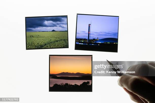 holiday memories - leuchtkasten stock-fotos und bilder