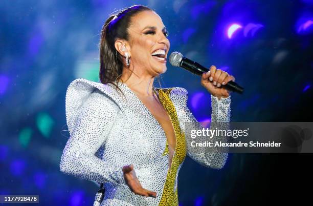 Ivete Sangalo performs on stage during the Rock in Rio 2019 - Day 3 at Cidade do Rock on September 29, 2019 in Rio de Janeiro, Brazil.