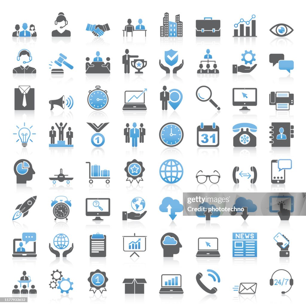 Modern Universal Business Icons Collection