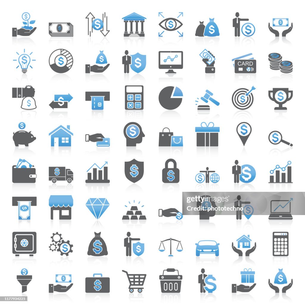 Modern Universal Business & Finance Icons Collection