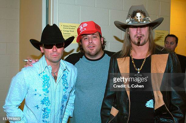 Kenny Chesney, Uncle Kracker and Kid Rock during 39th Annual Academy of Country Music Awards - Backstage and Audience at Mandalay Bay Resort and...