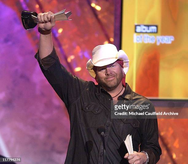 Toby Keith accepts his award for Album of the Year for "Shock 'N Y'All"