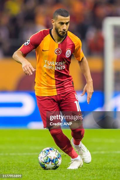 Younes Belhanda of Galatasaray AS during the UEFA Champions League group A match between Galatasaray AS and Real Madrid at Turk Telekom Stadyumu on...