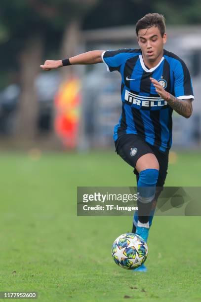 Matias Fonseca of Inter Mailand U19 controls the ball during the UEFA Youth League match between Inter Mailand U19 and Borussia Dortmund U19 at...