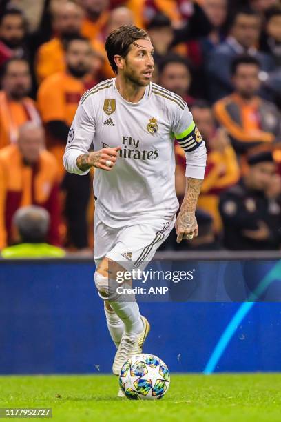 Sergio Ramos Garcia of Real Madrid CF during the UEFA Champions League group A match between Galatasaray AS and Real Madrid at Turk Telekom Stadyumu...