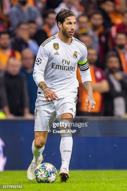 Sergio Ramos Garcia of Real Madrid CF during the UEFA Champions League group A match between Galatasaray AS and Real Madrid at Turk Telekom Stadyumu...