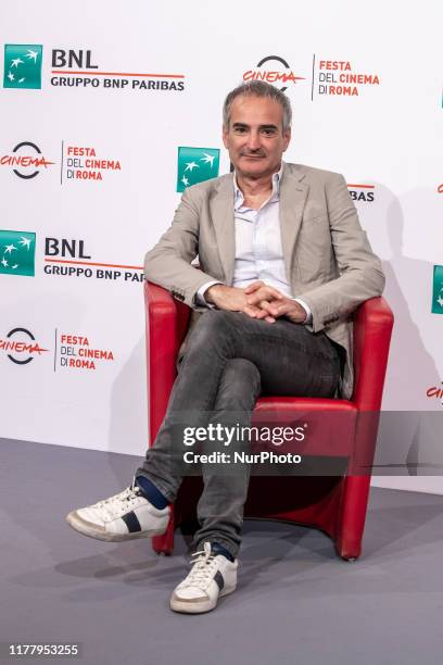 Olivier Assayas attends the photocall during the 14th Rome Film Festival on October 24, 2019 in Rome, Italy.