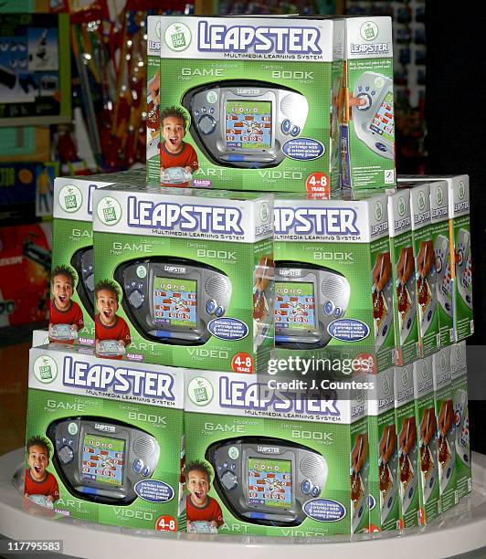 Leapster Multimedia Learning System display during Marcia Gay Harden and Leapfrog Enterprises Premiere Leapster Educational Toy at Toys R Us Times...
