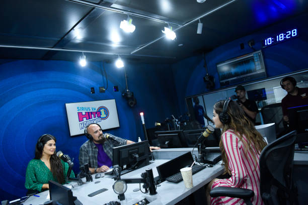 SiriusXM Hosts Tony Fly, Symon and Selena Gomez at The SiriusXM Hollywood Studios at SiriusXM Studios on October 23, 2019 in Los Angeles, California.