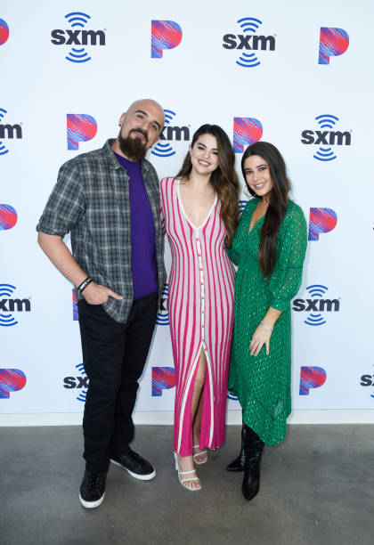 SiriusXM Host Tony Fly, Selena Gomez and SiriusXM host Symon at The SiriusXM Hollywood Studios at SiriusXM Studios on October 23, 2019 in Los...