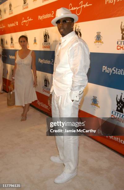 Sean "P.Diddy" Combs at the PS2 Estate during PS2 Estate Day 3 - 6th Annual P. Diddy White Party in Bridgehampton, New York, United States.