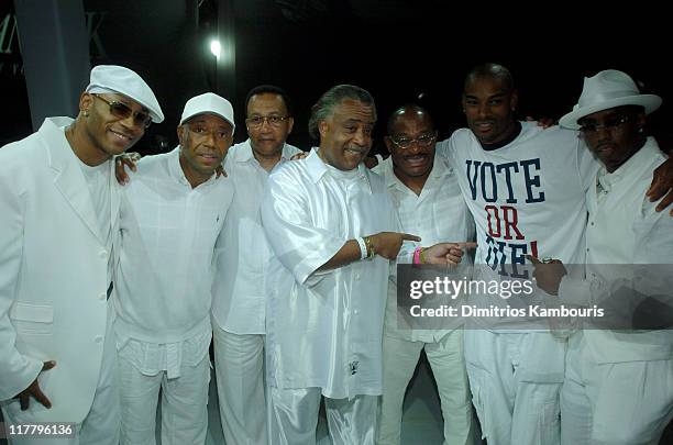 Cool J, Russell Simmons, Rev Al Sharpton, Tyson Beckford and Sean "P.Diddy" Combs at the PS2 Estate