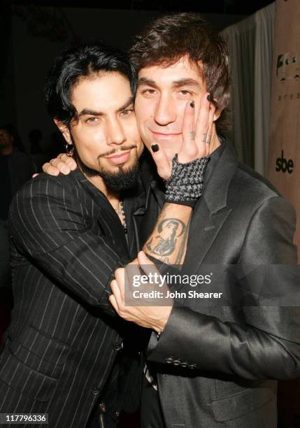 Dave Navarro and Brent Bolthouse during Grand Opening of SBE's AREA Nightclub - Red Carpet at Area in Hollywood, California, United States.