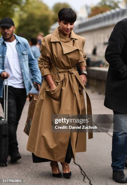 Deena Aljuhani Abdulaziz is seen outside the Valentino dress show during Paris Fashion Week SS20 on September 29, 2019 in Paris, France.
