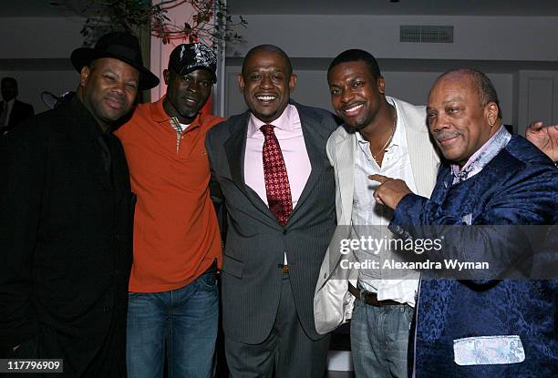 Jimmy Jam, Djimon Hounsou, Forest Whitaker, Chris Tucker and Quincy Jones