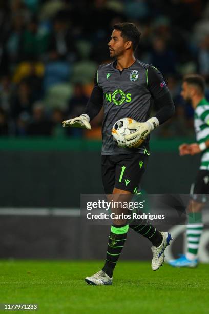 Renan Ribeiro of Sporting CP during the UEFA Europa League group D match between Sporting CP and Rosenborg BK at Estadio Jose Alvalade on October 24,...