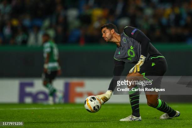 Renan Ribeiro of Sporting CP during the UEFA Europa League group D match between Sporting CP and Rosenborg BK at Estadio Jose Alvalade on October 24,...