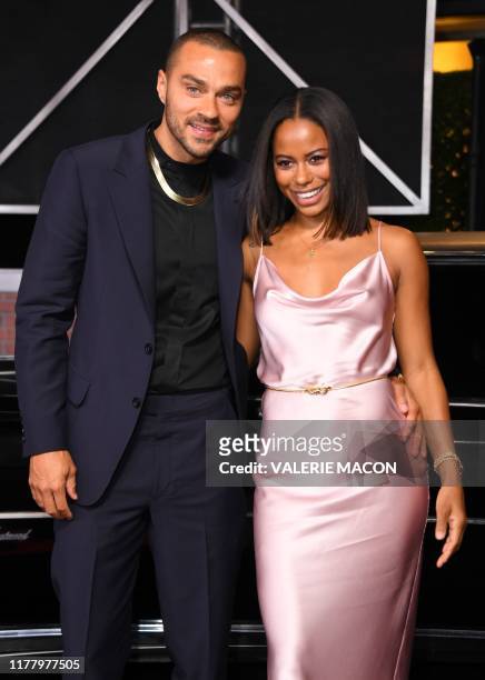 Actor Jesse Williams and Taylour Paige arrive for the Los Angeles premiere of Netflix's "The Irishman" at the Chinese theatre in Hollywood on October...